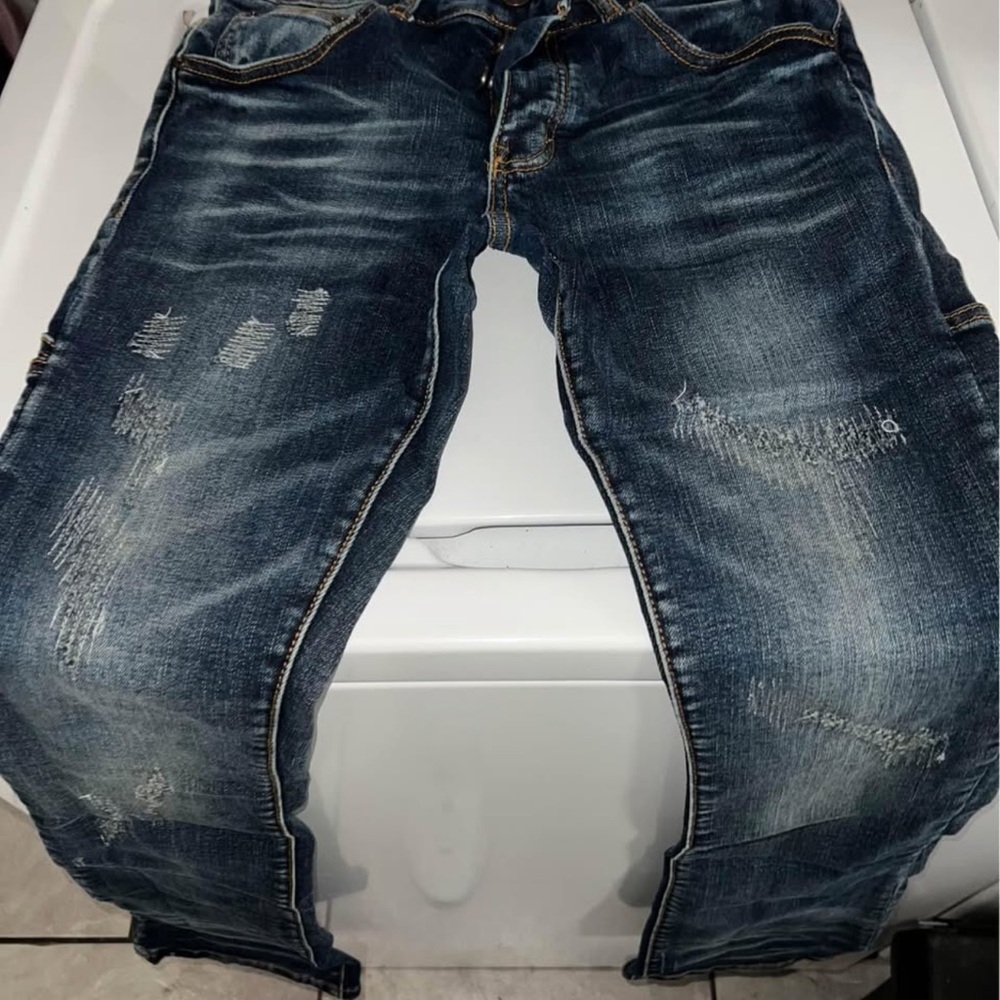 Classic Bootcut Distressed Jeans for Men